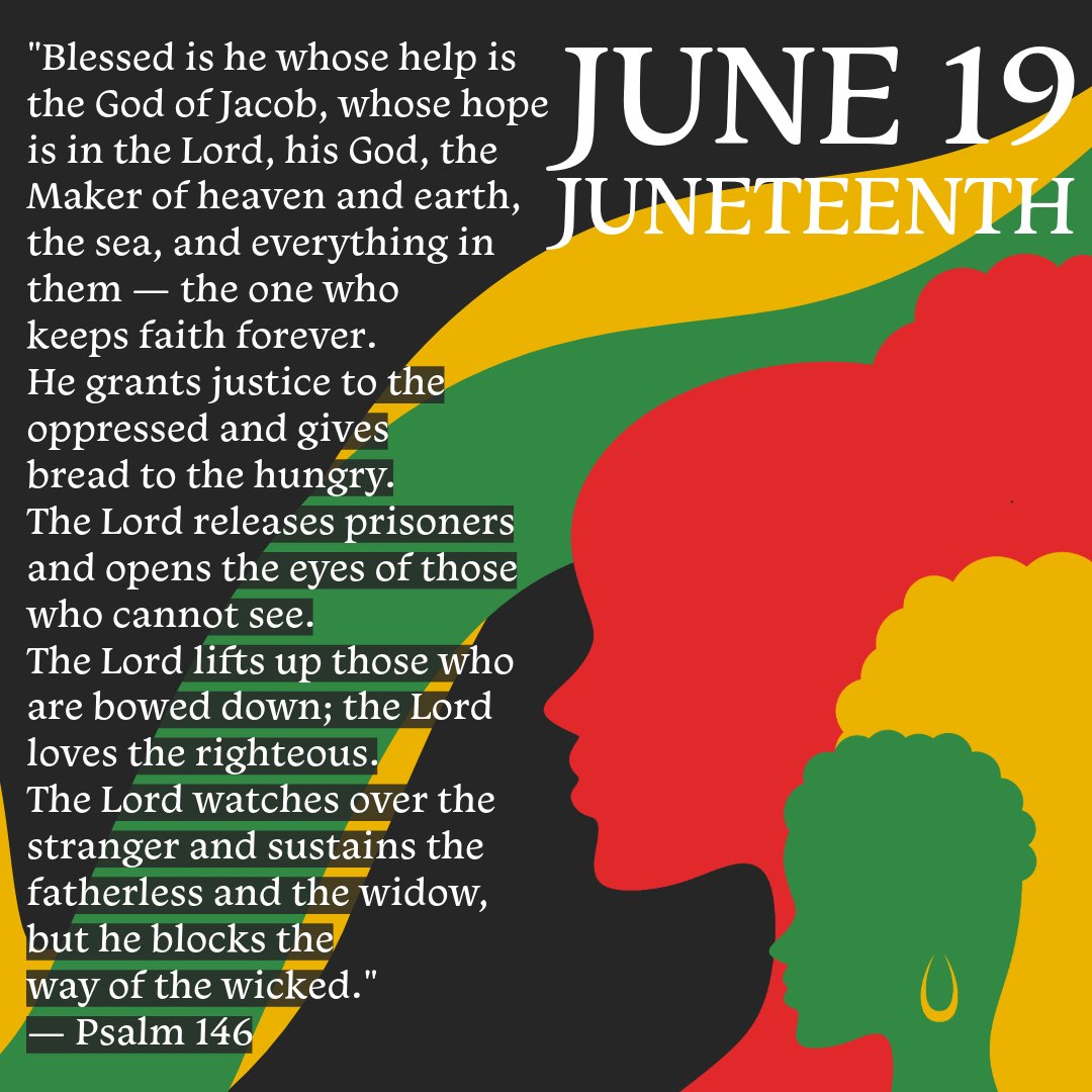 StAnthonyTM's tweet photo. June 19 is Juneteenth, which commemorates the end of slavery in the United States. Pray today for an end to social injustice in the United States and worldwide. https://t.co/SCdWlo5cOK