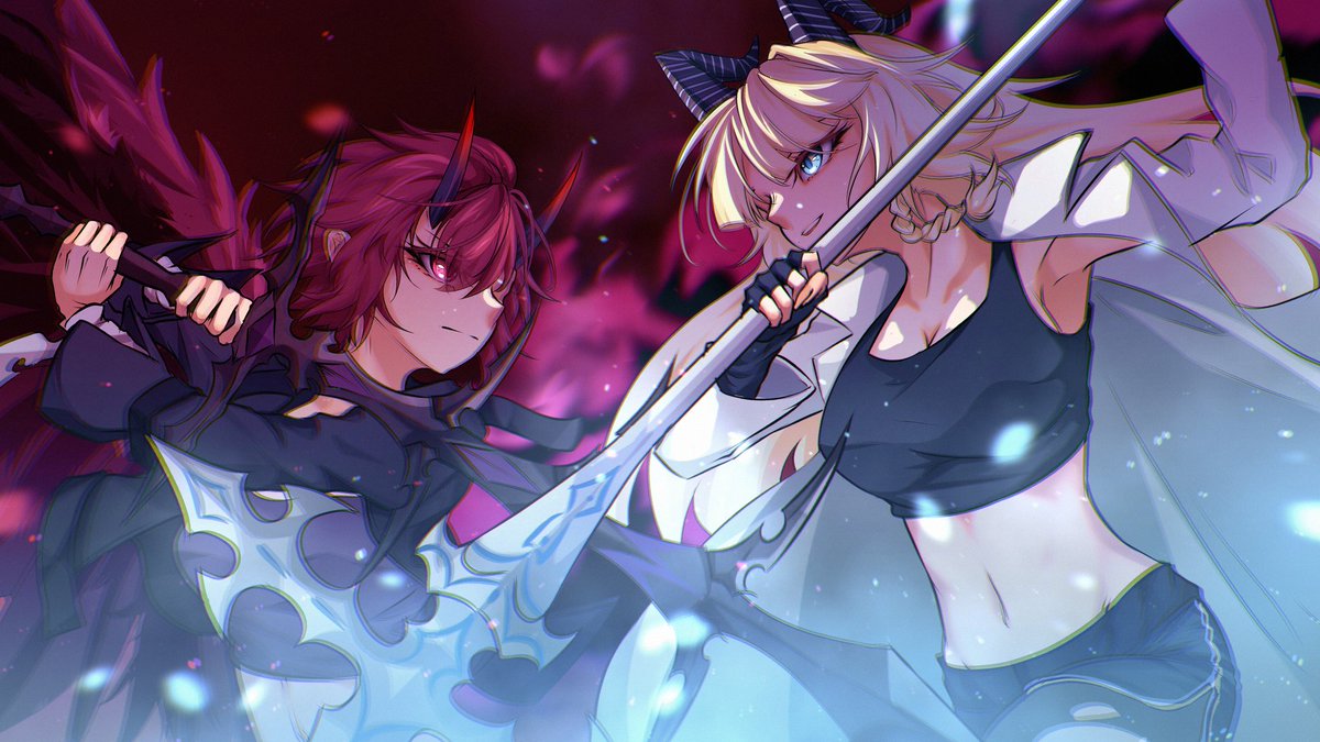 _Shadowskull's tweet photo. Massive shout out to @guurei for this beautiful commission of my ocs nova and shiki he did a phenomenal job 

This art will be used for chapter 75 
(Its currently delayed because the file containing the chapter got corrupted)

Anyways this art is peak https://t.co/01PMrRfQO4