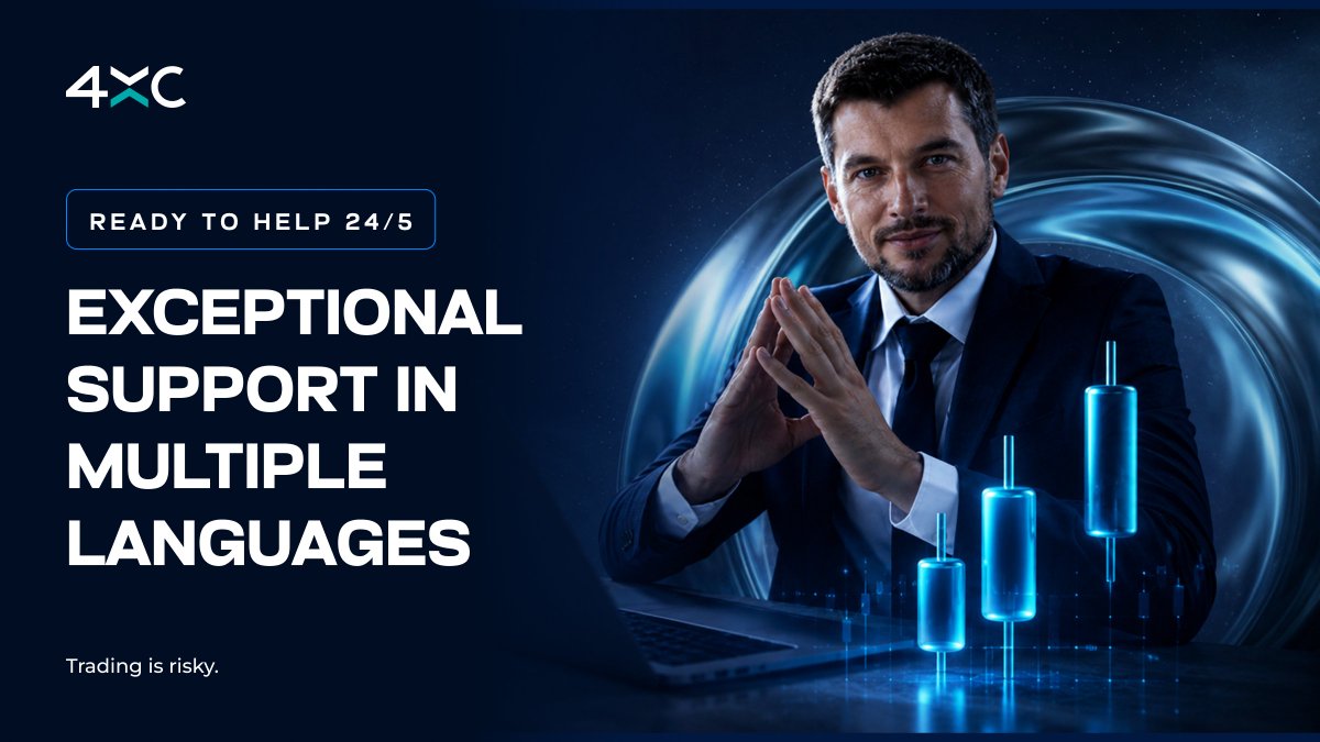 4xcglobal's tweet photo. Have a question or need guidance?

Our multilingual support team is available 24/5 to help you get the most from our tools and services. Whether you're placing your first trade or exploring new opportunities, we're here to help.

#4XC #CFDTrading #ForexTrading https://t.co/HWHaiLXBHr