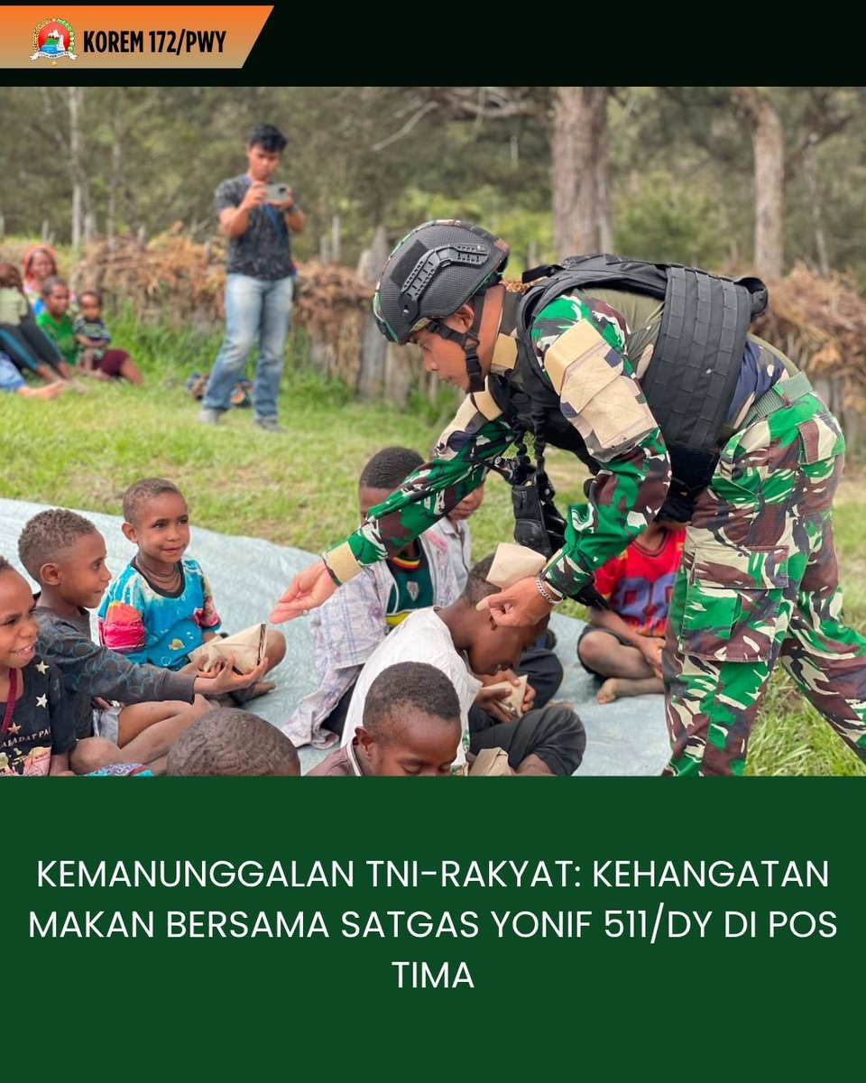 korem172pwy's tweet photo. Satgas Yonif 511/Dibyatara Yodha Gelar Makan Bersama Gratis ke-18 di Kampung Tima

https://t.co/Qf36YtVChz

https://t.co/90yaa4q7Lj

https://t.co/OcPux79rJg https://t.co/CXTofqbIsE
