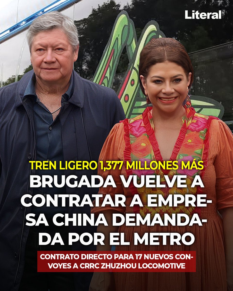literalmexico's tweet photo. GOBIERNO DE BRUGADA DA CONTRATOS POR $1,377 millones a empresa china demandada por el Metro ¡por asignación directa!

Pese a mantener un litigio internacional por presuntos incumplimientos en la modernización de la Línea 1 del Metro, el Gobierno CDMX @ClaraBrugadaM volvió a contratar a CRRC Zhuzhou Locomotive para suministrar 17 convoyes del Tren Ligero

📢 Más información en:
https://t.co/ngBloLojIU