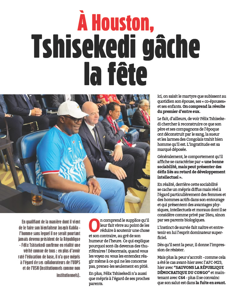 ReconstruireRDC's tweet photo. "Toujours présent là où il y a la fête, et jamais là où le pays l’attend (comme en Ituri ou à Beni-Butembo…). Preuve qu’il a choisi son camp : celui de la jouissance !"
Amb. Kikaya Bin Karubi (@kikayabinkarubi) https://t.co/lao3KxWZeg