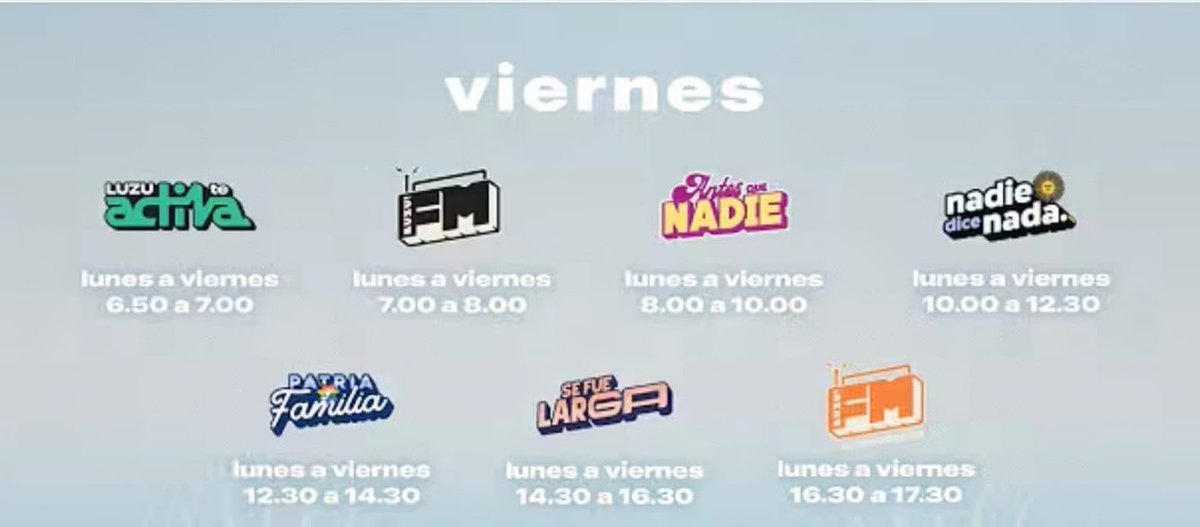 sefuelarga_py's tweet photo. RECORDATORIO. 🚨
Hoy volvemos al horario de 14:30 horas!
Ahí los esperamos, para disfrutar de #SeFueLarga. 🩵 https://t.co/Q623SXm1jE