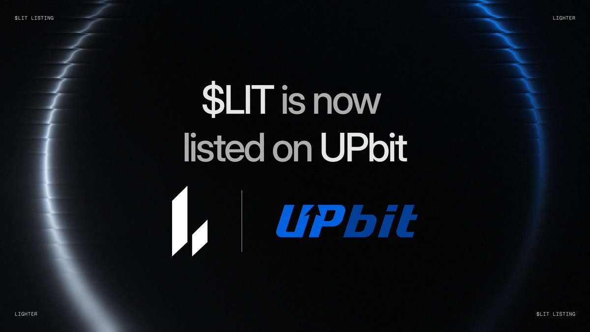 Lighter_xyz's tweet photo. LIT is now live on Upbit! https://t.co/C9v0VRfj1J