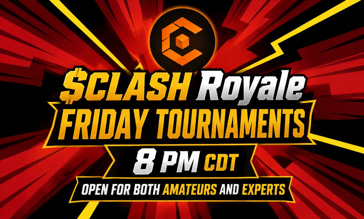 ClashProjectAI's tweet photo. Friday nights are better with the community 🏆

Whether you're an Amateur or an Expert, there's a spot for you in our weekly $CLASH Royale Friday Tournament!

🎮 Friendly battles
🤝 Meet fellow Clash players
🔥 Try new decks and have fun
🗓️ Every Friday
⏰ 8 PM CDT

Bring your best deck or just bring the vibes. See you in the arena ⚔️

Sign up → https://t.co/la8Wz3FiVy