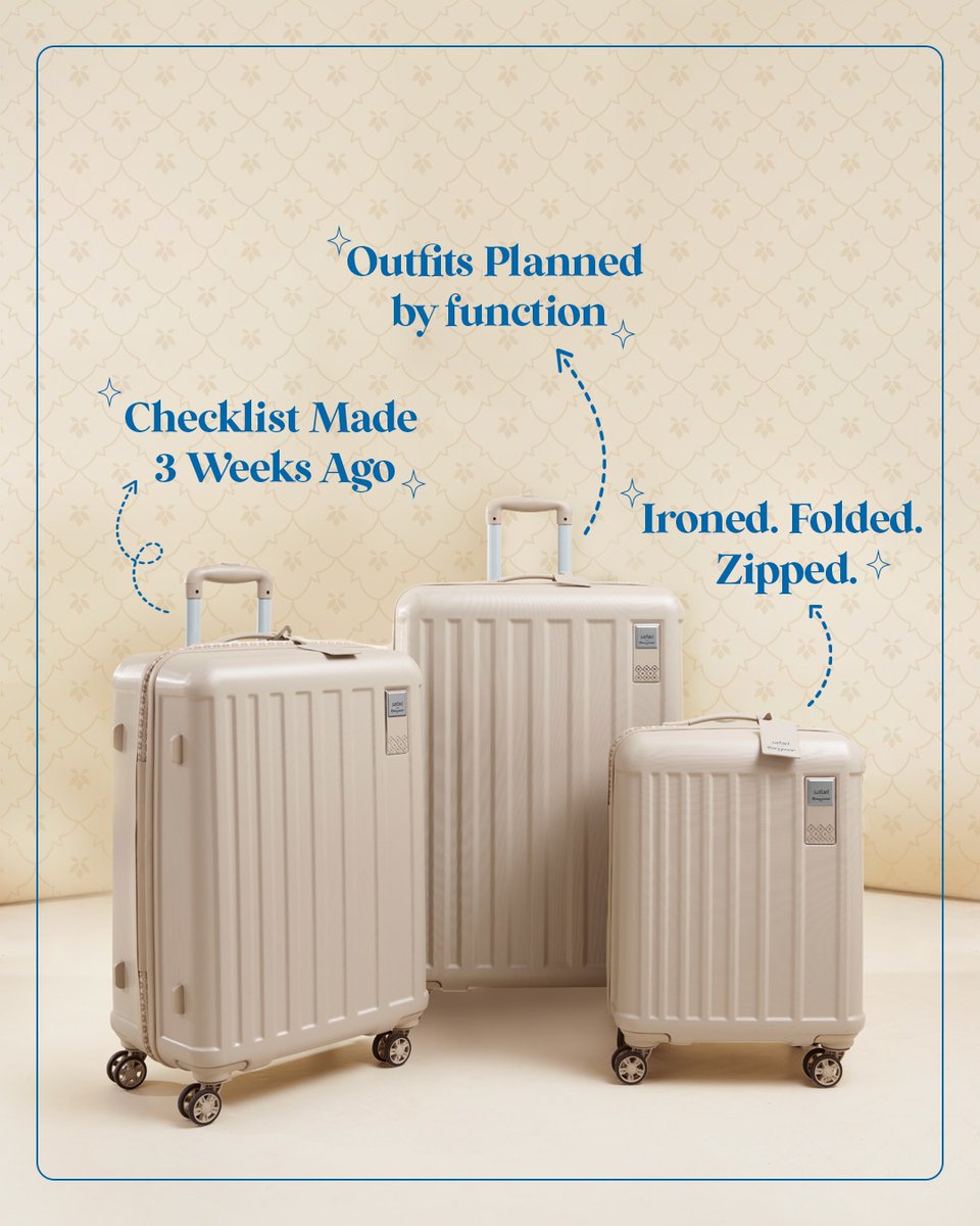 Manyavar_'s tweet photo. Opposites attract for a reason. 

One of you is Type A. And the other, is your type ;)

You may have different packing styles, but the Safari X Manyavar luggage is the one thing you agree on.

The Safari X Manyavar Wedding collection is built for wherever forever begins. 

#ShaadiKaSafar #Manyavar #Safari #WeddingEssentials #ShaadiReady