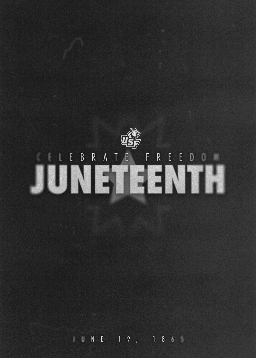 USFCougarsFB's tweet photo. Celebrate freedom. Happy Juneteenth. https://t.co/GUS4WOFHGk