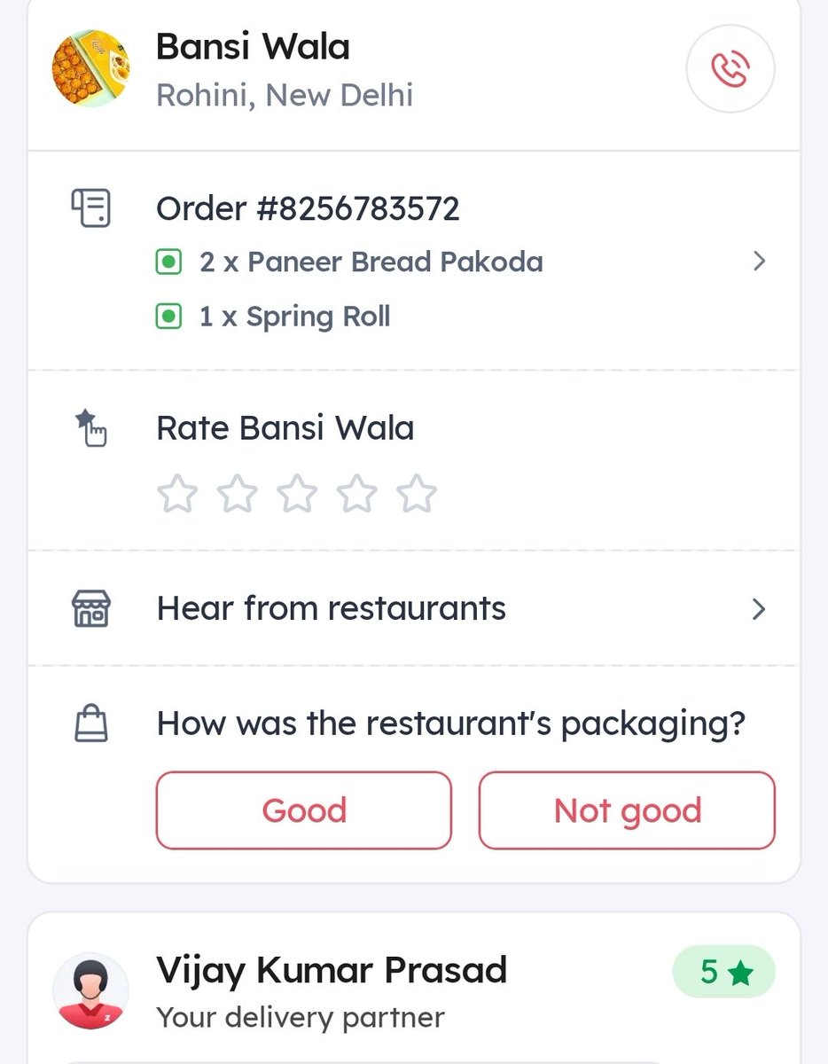 ravi5h's tweet photo. @zomato delivery partner EXCHANGED restaurant food with street vendor before delivery. I have ordered from Bansi Wala many times, this is not their packaging or their quantity &amp; quality. Order # 8256783572
P.S. he sounded wasted (drunk) when he called for directions https://t.co/QOVa2JT0c1