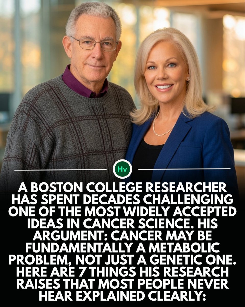 Healthivora's tweet photo. A Boston College researcher has spent decades challenging one of the most widely accepted ideas in cancer science: that cancer is purely a genetic disease. Here's what his research raises — and why it remains genuinely debated:

#CancerResearch #MetabolicHealth #Healthivora #ScienceBacked #HealingBible #InsulinResistance #BloodSugar #MitochondrialHealth #WholeFoodDiet #EvidenceBased #HealthyLiving #WellnessJourney #NutritionScience #CancerAwareness #MindBodyHealth #HealthAwareness #ScienceHistory #ChronicDisease #RealFood #StressManagement