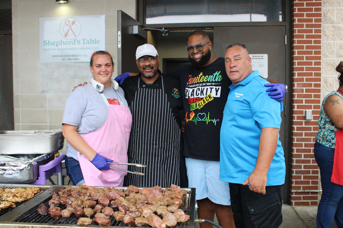 shepherds_table's tweet photo. Today, we honor Juneteenth and reflect on the importance of community, dignity, and opportunity for all. At ST, we’re committed to creating a welcoming space where neighbors can access food, resources, and support with respect &amp; compassion. To commemorate, we had a BBQ cookout! https://t.co/szu8LJmzqo
