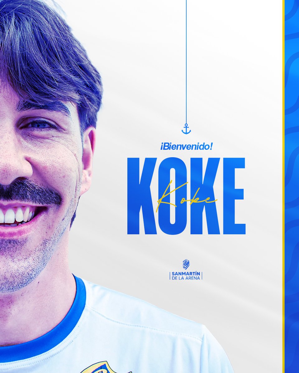sdsanmartin's tweet photo. 📝 𝗙𝗜𝗖𝗛𝗔𝗝𝗘 | Koke es blanquiazul.
Con más de 100 partidos en Tercera Federación, el lateral procedente del UC Cartes llega a La Ribera para reforzar la defensa sanmartinista.
¡Bienvenido a tu nueva casa, Koke! 🤍💙
#QueSubaLaMarea https://t.co/6iSHk5Ka98