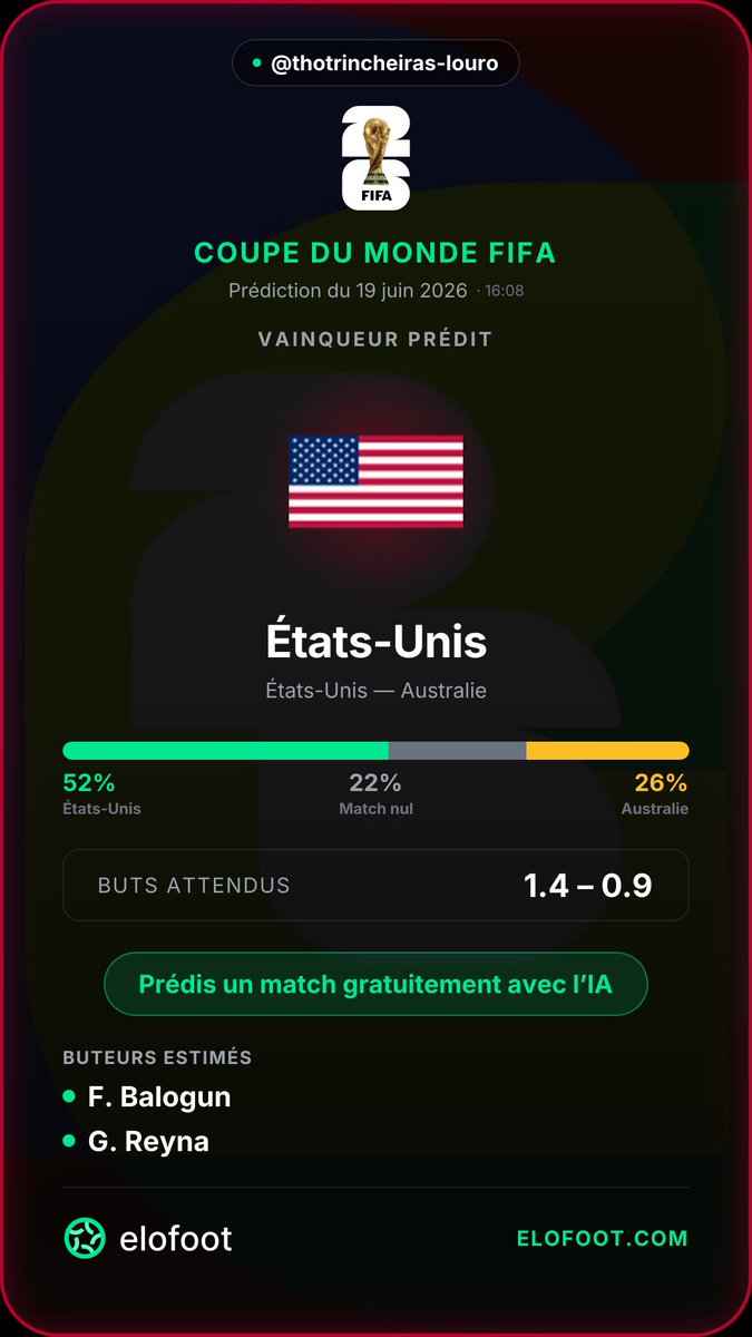 Paolysam's tweet photo. @LionTimes_ bah moi sur elofoot ça dit ça, c’est un site où tu peux voir les prédictions à l’avance (c’est https://t.co/RRBPGYXhEP ceux qui veulent) https://t.co/LQgyRpDHWO