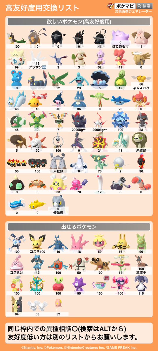 ISS5014's tweet photo. ●ポケモン交換募集
20日(土)
12時～13時、17時
新宿または東京駅

21日(日) 未定(希望あり次第)

通常枠@ 100
キラ含む特別枠@ 1

#ポケモンGO交換 #ポケモンGO交換募集 https://t.co/ycU1JAOp12