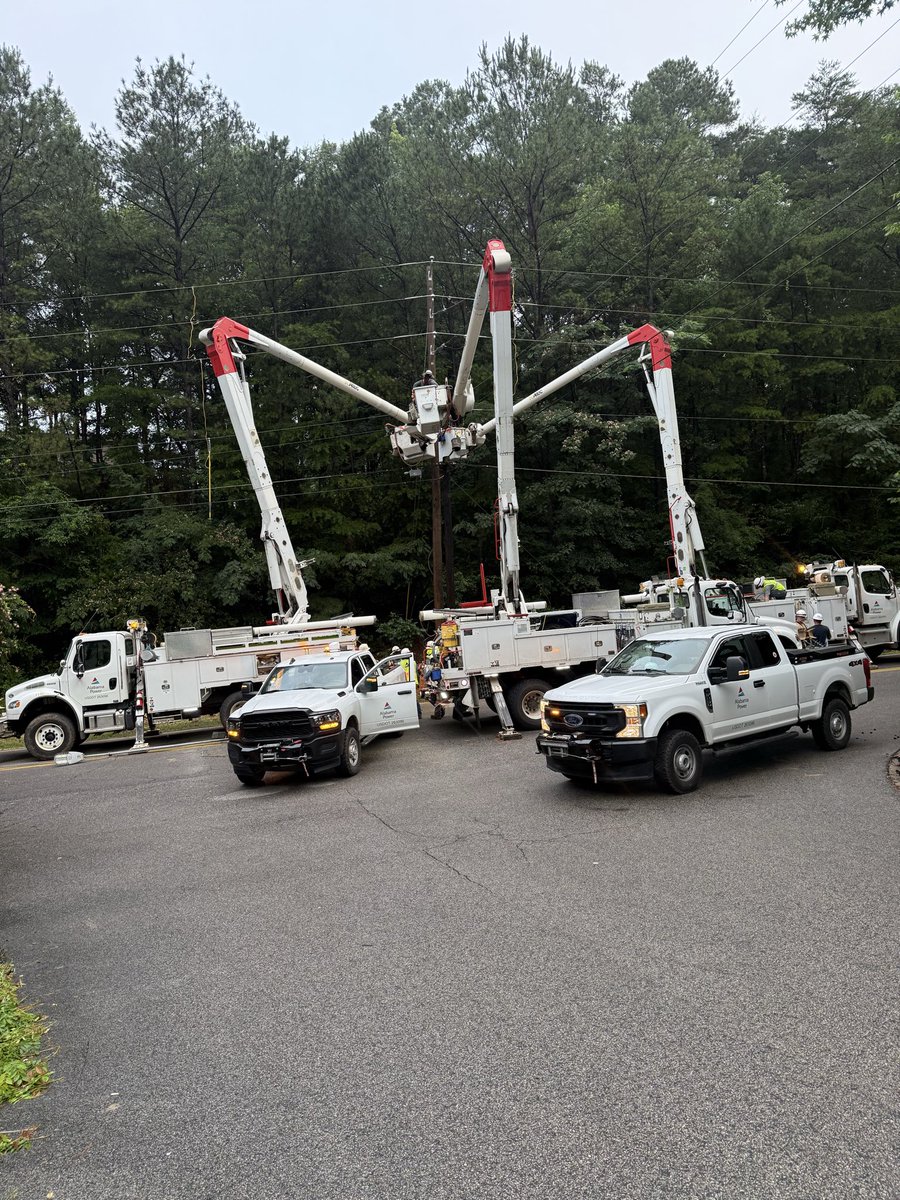 alabamapower's tweet photo. We understand how challenging it can be to be without power after severe weather.
 
Heavy rainfall and flooding have affected parts of the state, and our crews are working around the clock to restore service following Tropical Storm Arthur.
 
Keep safety top of mind and visit https://t.co/igqZu5BJeX for updates.