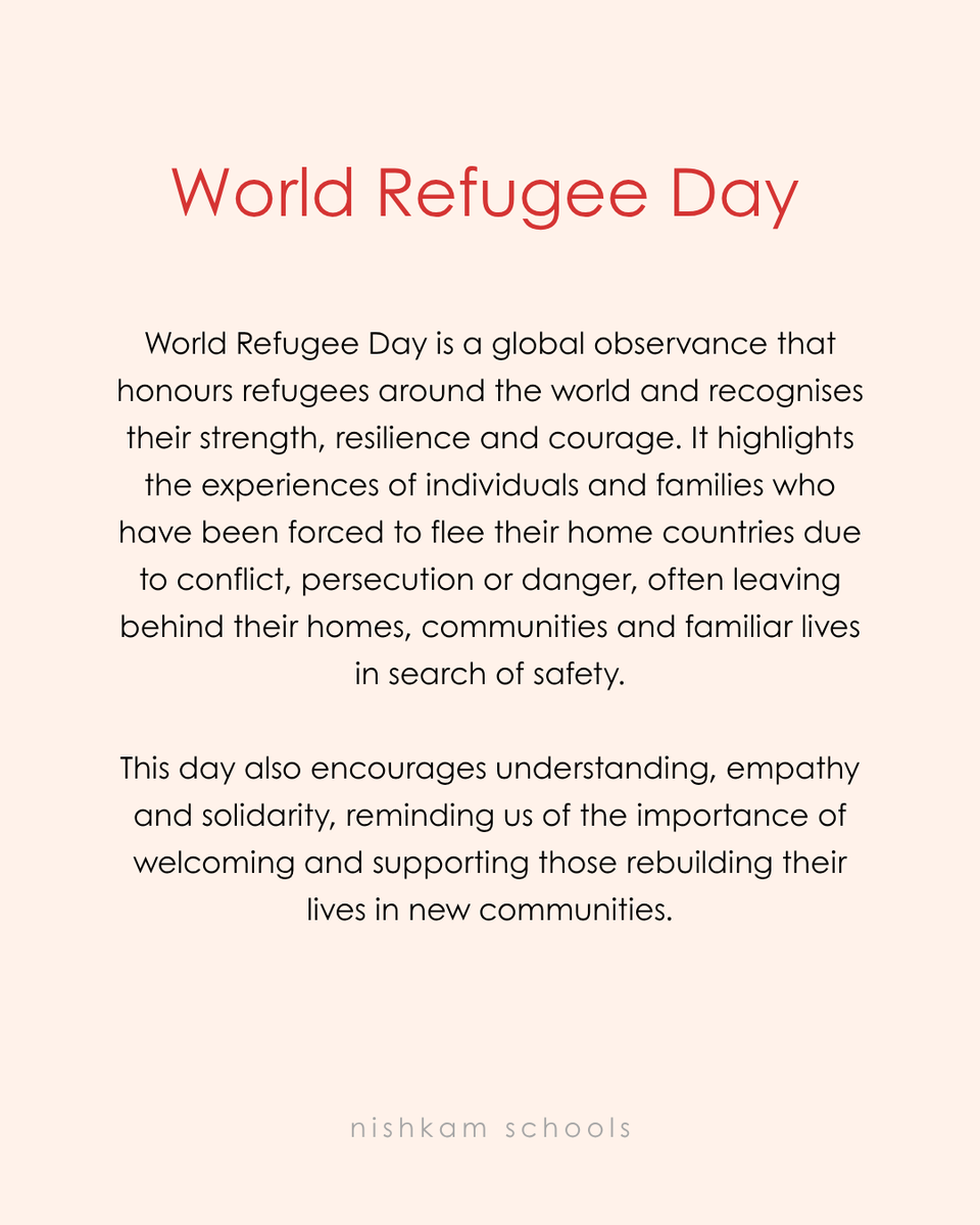 AkaalSchool's tweet photo. This week, we are marking World Refugee Day. Pupils are learning about the experiences of refugees &amp; reflecting on the courage &amp; resilience of those who have been forced to flee their homes due to conflict or persecution, while considering how we can show empathy &amp; support. https://t.co/ao4koLmILo