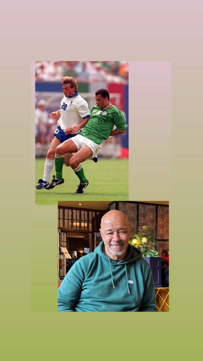 Paulmcgrath5's tweet photo. 32 years ago today Ireland V Italy Giants Stadium ⚽️🇮🇪

What an honour to have played in a World Cup 

#thenandnow 
#jacksarmy https://t.co/1804TUXnrq
