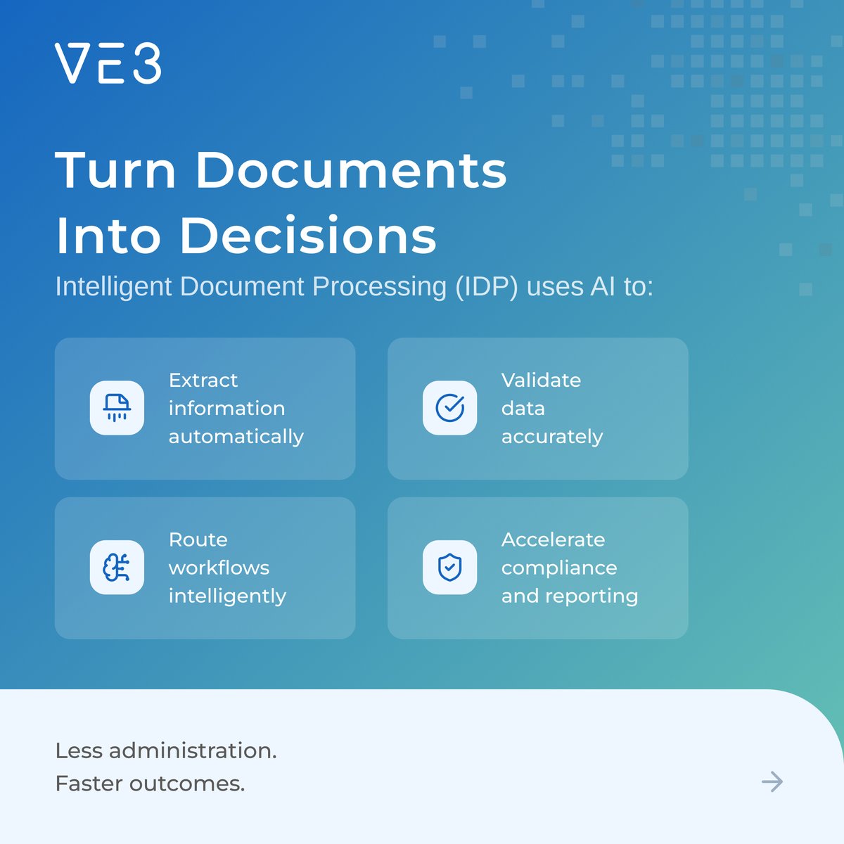 ve3global's tweet photo. Your AI initiatives are only as effective as the data they can access

Yet critical information remains locked in contracts, invoices, compliance records, forms, and reports, creating delays, manual effort, and operational risk

👉Read the full blog: https://t.co/XQErPpYbcw

#ai https://t.co/CgEr8SXtQH