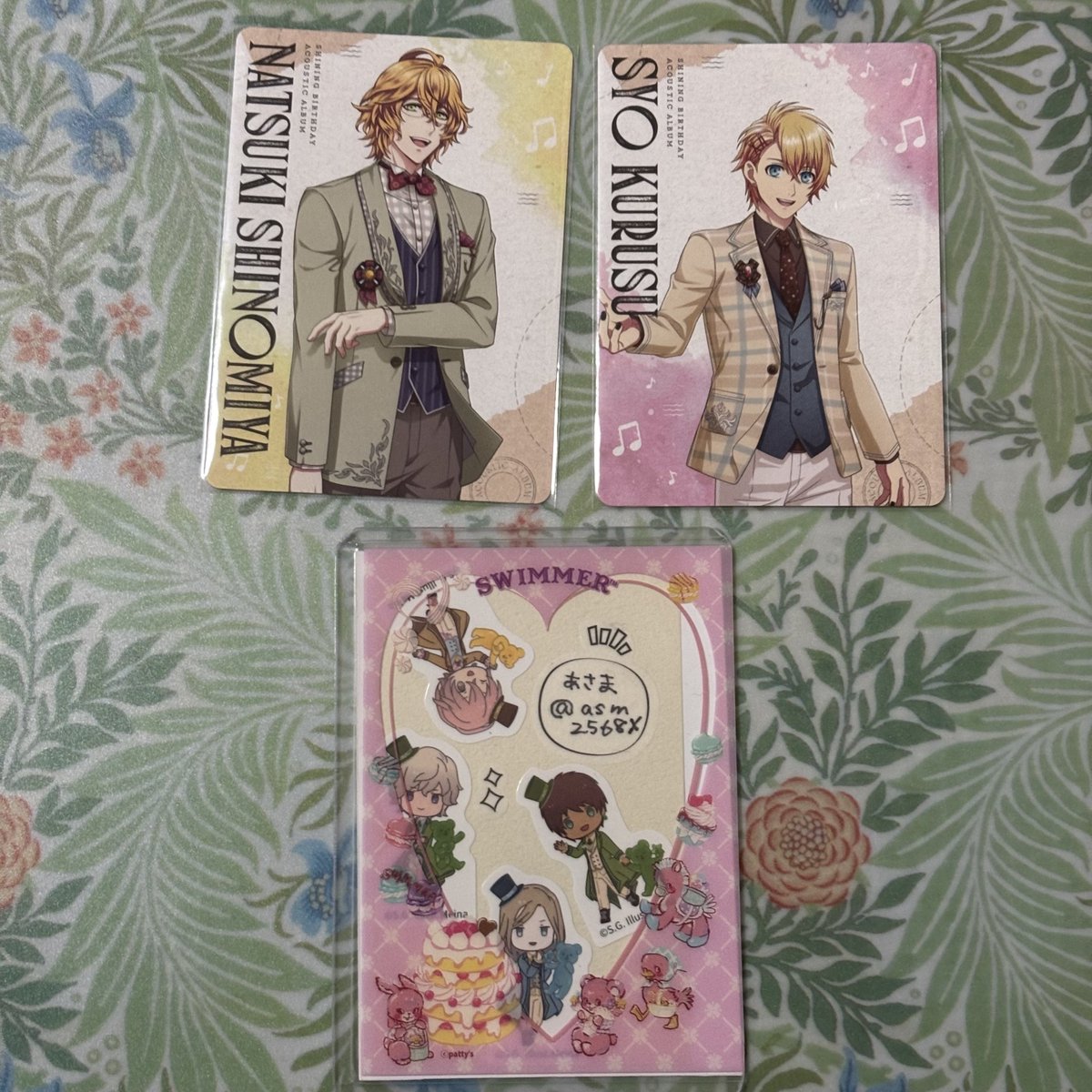 asm2568x's tweet photo. 【交換】うたプリ Shining Birthday Acoustic Album アコースティックアルバム 通常版 メッセージカード メセカ

《譲》
那月、翔

求
カミュ、決まり次第、セシル

6/20カルライ現地、6/21日本橋ライビュ＞後日、都内手渡し

検索からでもお気軽にどうぞ https://t.co/loCKf2FJ9Q