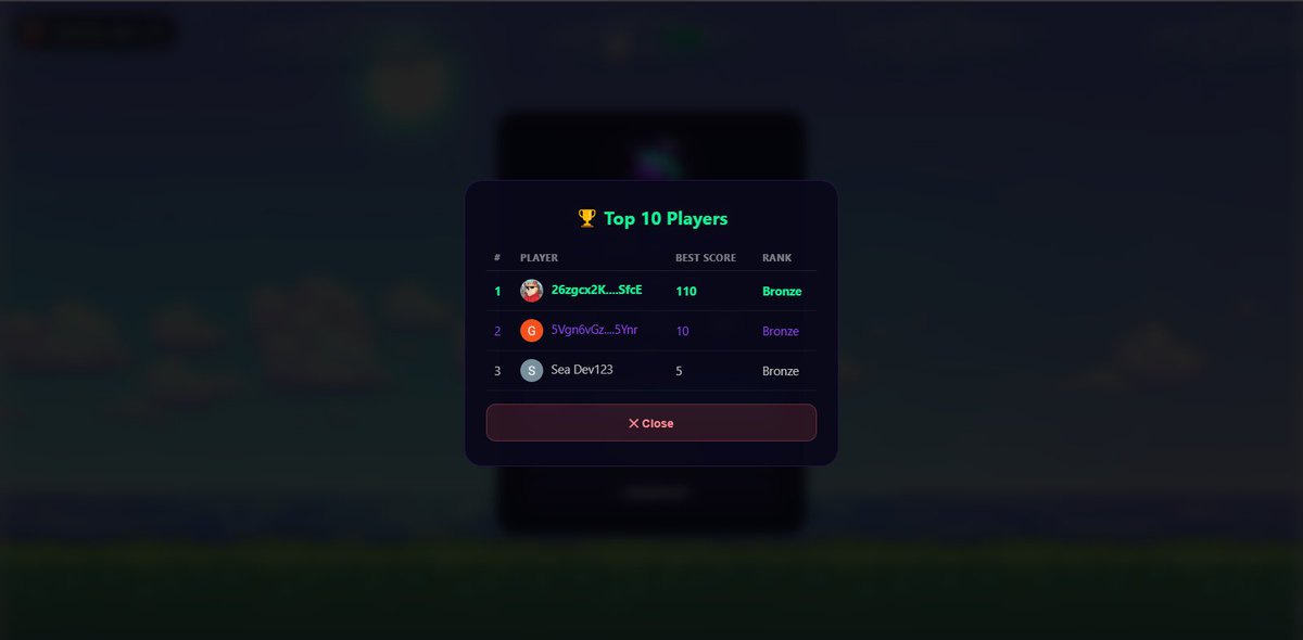 solclashp2e's tweet photo. ๐ Sol Clash on Solana! ๐ฎ
Flappy Bird vibes with real rewards:
๐ฐ Earn $GOLD
๐ Climb the leaderboard
โ๏ธ Collect Battle Points
๐ฑ Gather Seeds & upgrade your Nest
The stronger your Nest, the bigger your rewards. Every run counts!
#SolClash #Solana #P2E #GameFi #CryptoGaming https://t.co/In5vcgHLQC