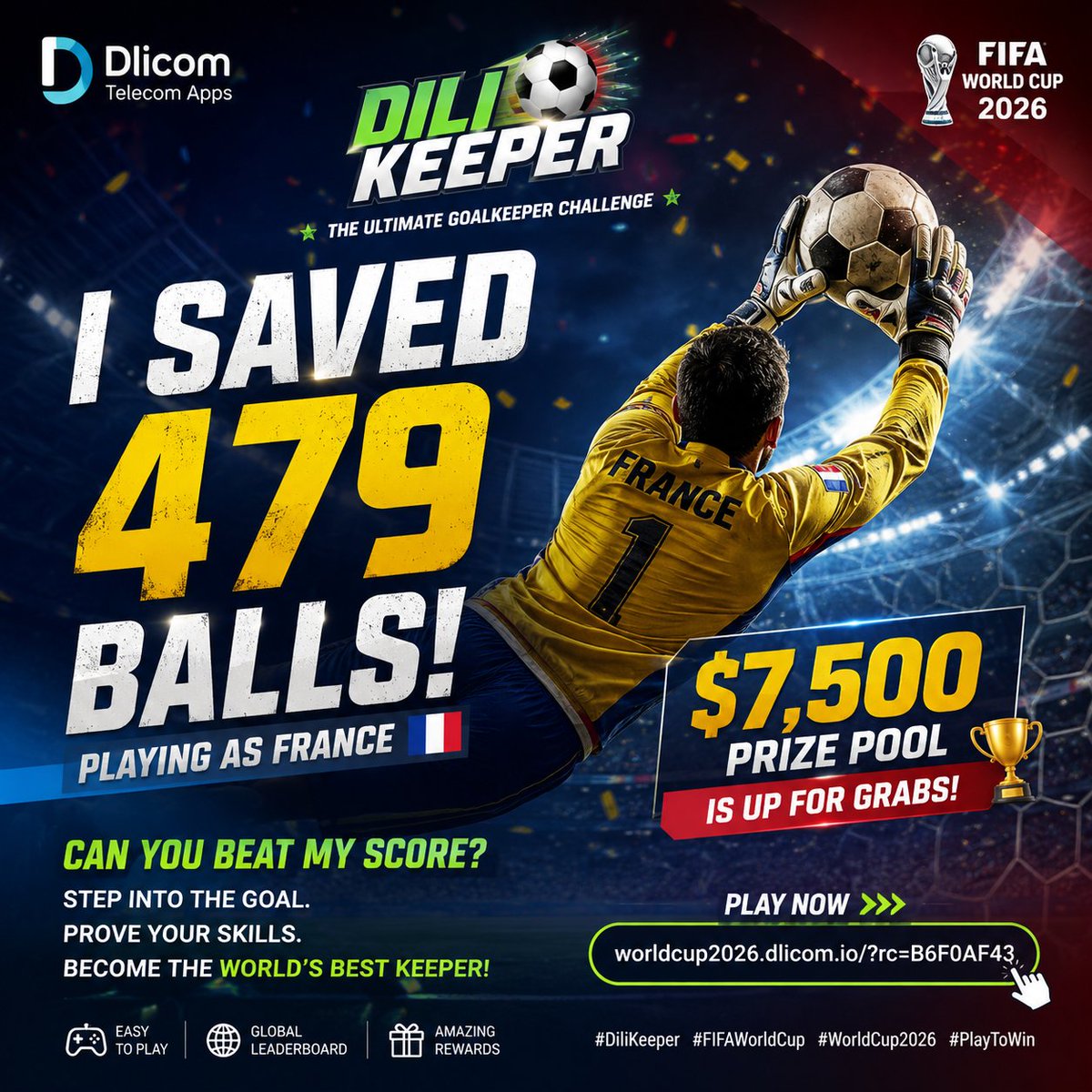 majedb23's tweet photo. ⚡ Every save counts. ⚡ Every second matters. ⚡ One mistake can change the game.
#DiliKeeper #DlicomApp #FIFAWorldCup #WorldCup2026 #Football #Gaming #Web3 #PlayToWin 🚀🥅 https://t.co/I0EO3KOYc8
