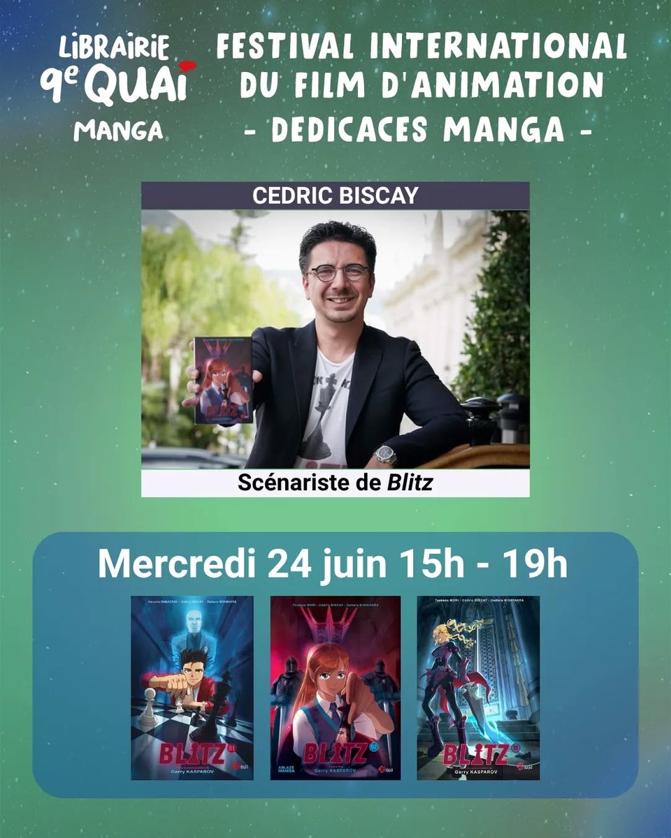BlitzManga's tweet photo. Retrouvez @CedricBiscay en dédicace le mercredi 24 juin à Annecy à la librairie 9eQuai de 15h à 19h #Blitz #BlitzManga https://t.co/z7zHr4LF2d