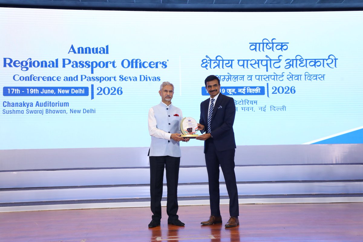 CVAnandIPS's tweet photo. Received the Institutional Performance Award for State Police from Hon'ble Union External Affairs Minister Dr. S. Jaishankar at Passport Seva Divas 2026, New Delhi on behalf of every officer of Telangana Police. The Ministry of External Affairs, Government of India has conferred this prestigious recognition upon Telangana Police for its outstanding performance in passport verification services acknowledging our department as a model for other states across the country.

The numbers speak for themselves
- 7.87 lakh passport verification requests received in FY 2025-26
- 7.73 lakh applications verified and processed swiftly
- Average verification turnaround of less than 7 days
- 7th national-level award in passport services since 2014 a record that reflects consistent excellence

A key driver of this achievement is VeriFast - a software developed in 2014 when I was CP Cyberabad and later adopted by the entire state. Our AI-powered, technology platform developed in-house by Telangana Police. Integrating applicant data with CCTNS, prior passport records, and criminal databases, VeriFast enables rapid detection of discrepancies and ensures accurate, tamper-proof verification. Available on both Android and iOS, it keeps applicants informed at every step with slot-booking convenience coming soon.

This recognition belongs to every field officer whose dedication and professionalism made fast, transparent, and citizen-first verification a reality every single day.

Telangana Police has consistently led from the front and this award only strengthens our resolve to keep raising the bar in public service delivery.

#TelanganaPolice #PassportSevaDay2026