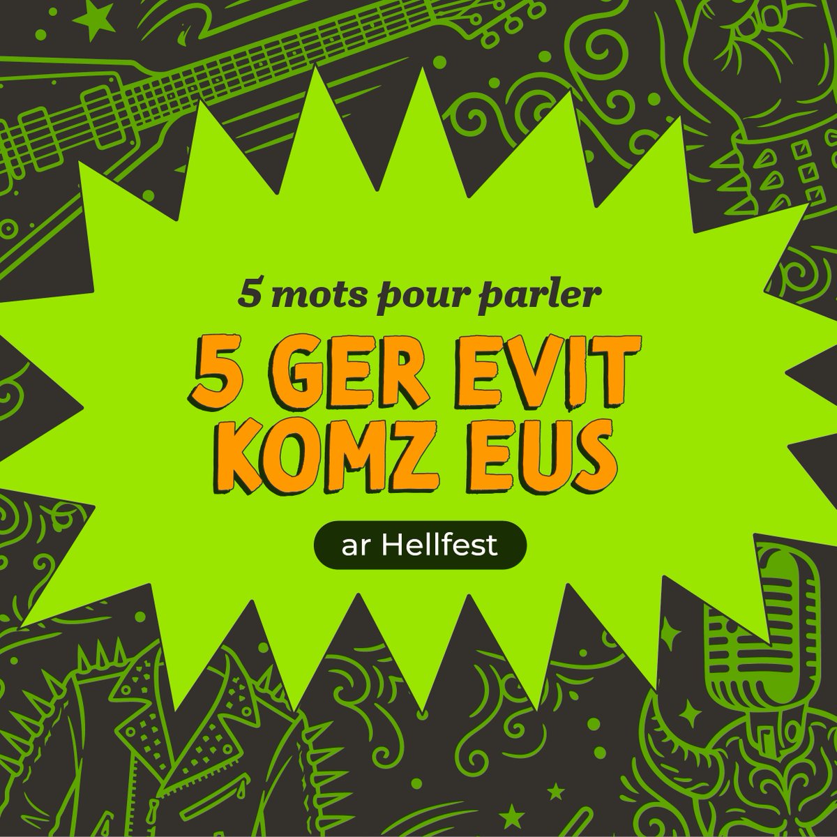 OPAB_OPLB's tweet photo. 🤘 An Hellfest zo ! Petra a reer eus « gardienne des ténèbres » e brezhoneg ?
🤘 C’est bientôt le Hellfest ! Comment dit-on « gardienne des ténèbres » en breton ?
🔗 TermOfis (diaz termenadurel · base terminologique) : https://t.co/ygCutyMtJo https://t.co/tFMeeE4RIM