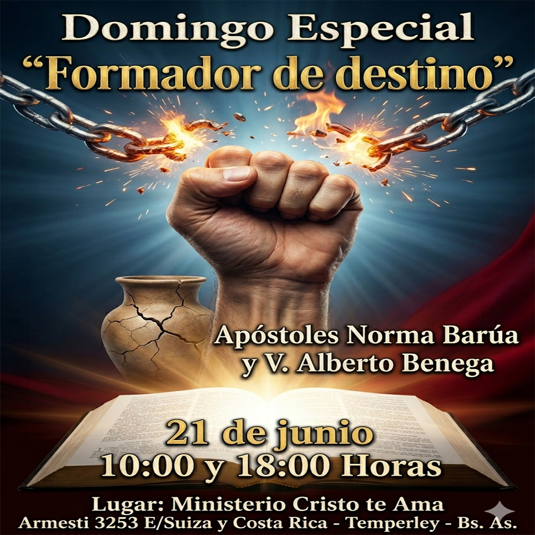 AlbertoBenega's tweet photo. TE INVITAMOS a una REUNIÓN ESPECIAL 🔥
FORMADOR DE DESTINOS Una palabra de Dios para tu vida, para tu hogar, para el Ministerio. 
📅 Domingo 21 de Junio
🕙 10 y 18 Hs
Armesti 3253, Temperley, Buenos Aires.
Será un tiempo del Espíritu Santo sobre tu vida.
💫 Vení con expectativa https://t.co/qLIHIu2D7K