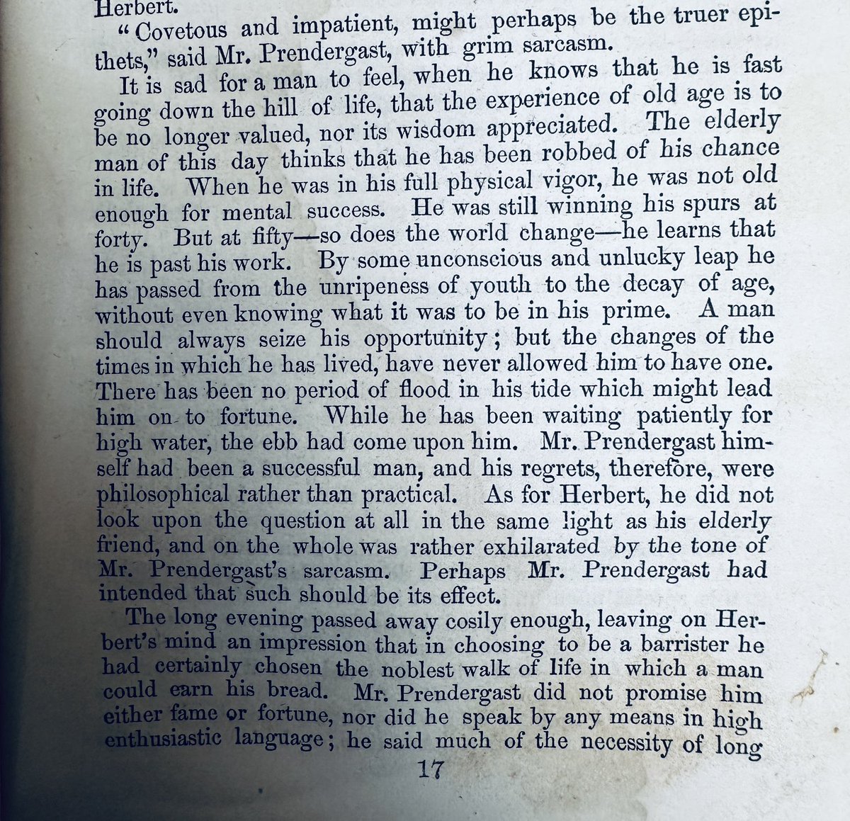 bbiala1's tweet photo. Th difference between forty and fifty. Truthful reflections on the “the prime of life.” Chapter 35 of Trollope’s Castle Richmond. https://t.co/0NKH0O6hi9