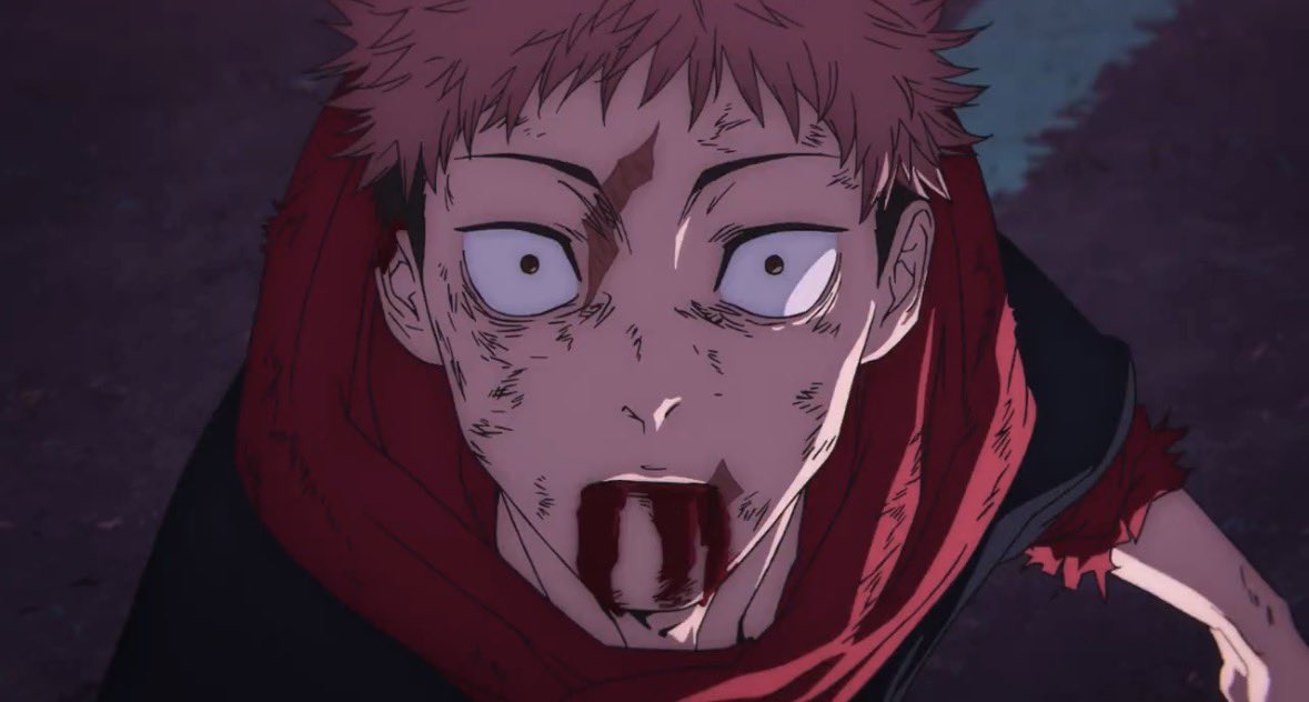 iS2getoou's tweet photo. o yuji sem a marquinha dos olhos do sukuna pqp eu vou me matar https://t.co/dO57CHjZc9