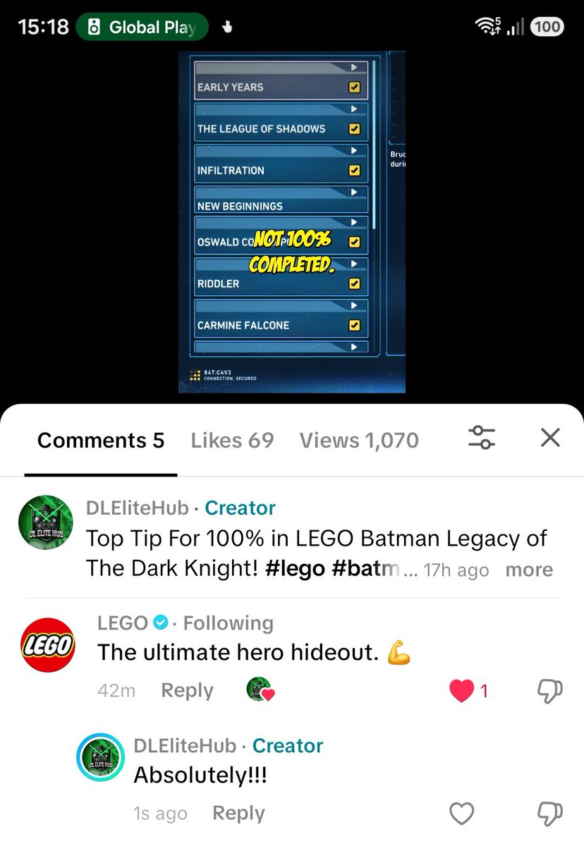 dl_hub's tweet photo. Achievement Unlocked! @LEGO_Group commented on my video 🥳 https://t.co/kR2BeL39Y3