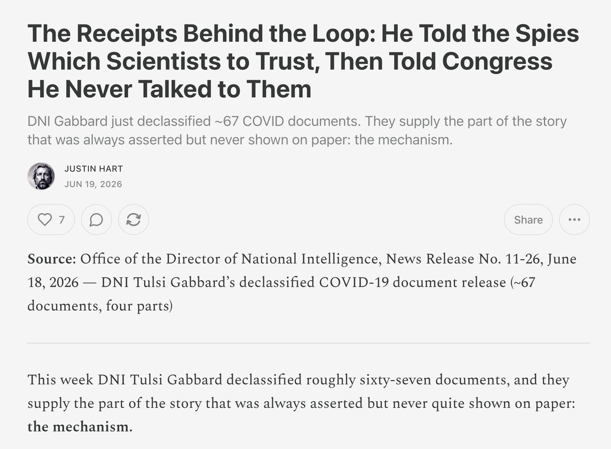 justin_hart's tweet photo. Tulsi drops Fauci docs on the way out the door.

https://t.co/FfwE71tMyY https://t.co/jQ452mnxqD