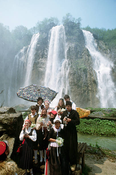 YugoslavVisuals's tweet photo. Wedding at Plitvice Waterfalls, 1981. https://t.co/2ipYACldwN