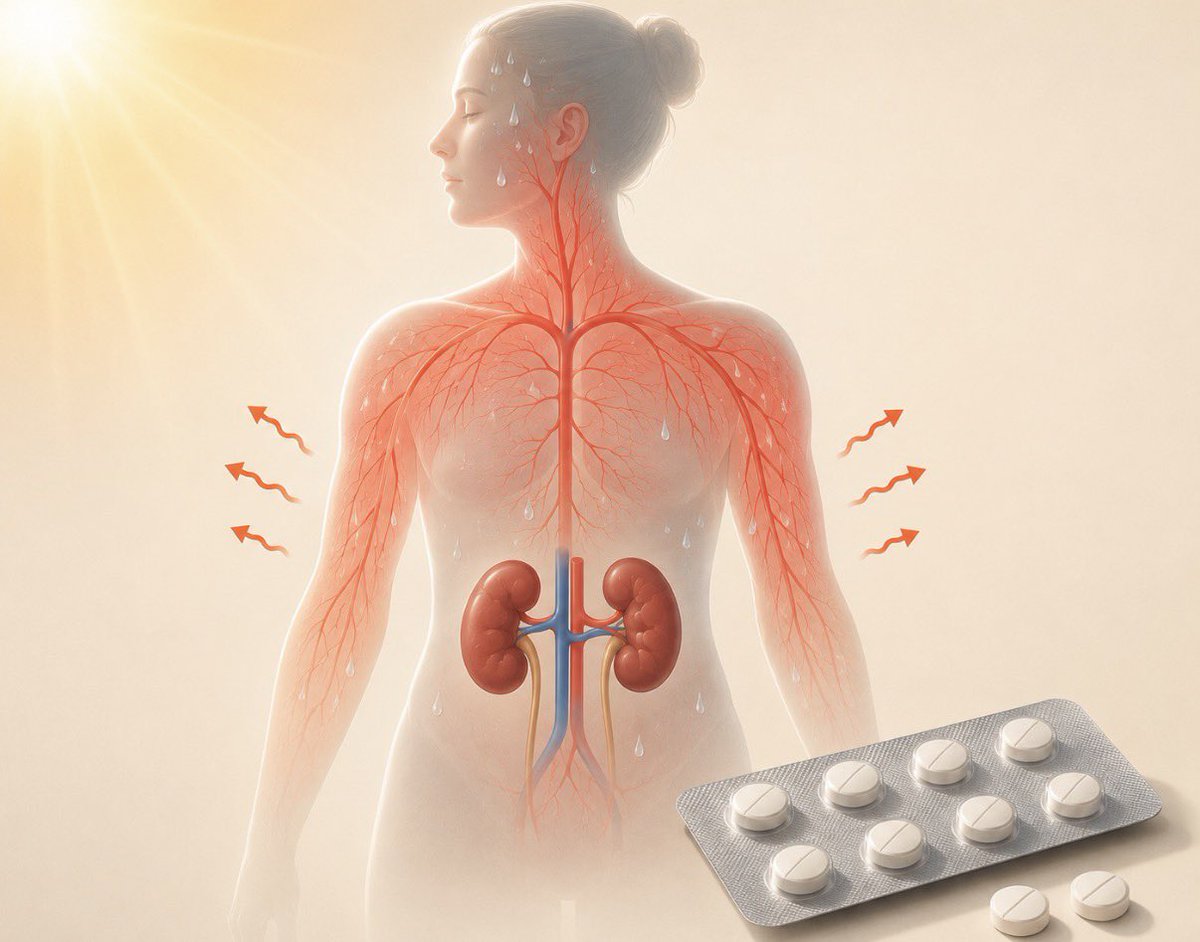 Topiramatee's tweet photo. Le saviez-vous ? 

Certains médicaments peuvent perturber les mécanismes d’adaptation de l’organisme aux fortes chaleurs.🌡️☀️

Pour comprendre pourquoi, je vous propose un petit thread sur la thermorégulation et l’impact des médicaments sur celle-ci ! 👇🏻🧵 https://t.co/Bk5gg4Vt0P