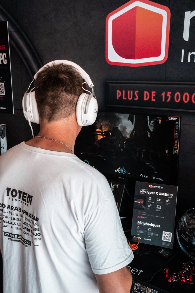 materielnet's tweet photo. 💻 HP HyperX OMEN 15-ga0004nf : ça régale !!

🔥 15.3" - IPS - 180 Hz - QHD+
🔥 Intel Core i7-14650HX
🔥 RTX 5060
🔥 RAM 24 Go DDR5 - SSD 1 To

👉 https://t.co/9E8xGVsLbs

#Hellfest2026 #GamingInHell @HyperXFrance https://t.co/9BlX4qM84A