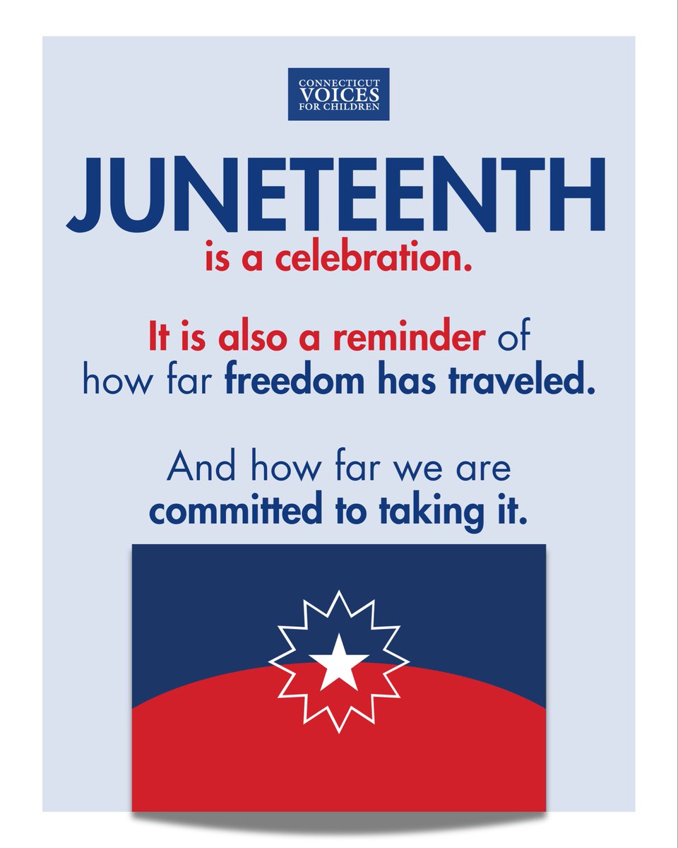 CTVoices's tweet photo. #Juneteenth is a celebration of Black freedom. It is also a reminder that freedom requires more than a proclamation. It requires investment. It requires protection. It requires policies that close the gap rather than widen it.

#PoliciesForThePeople https://t.co/2V8WywZieM