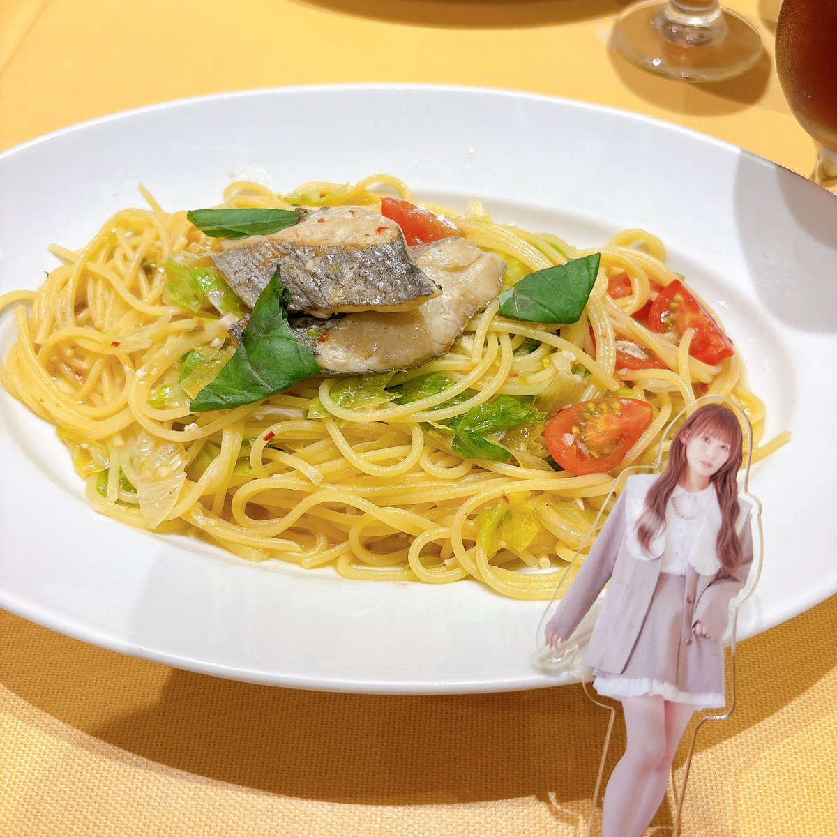 ranranrakko's tweet photo. アーリオ･オーリオと🍝
チョコレートケーキと🫖
#みいとばぶる https://t.co/357KgFMzvX