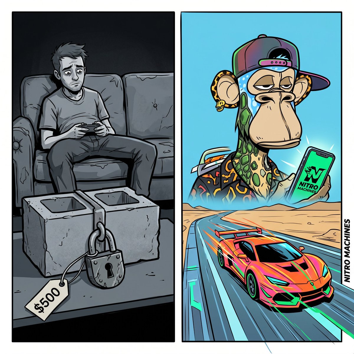 AndreWGMI's tweet photo. Sony: 'Buy a $500 console to rent digital assets we can revoke later.'

Nitro: 'Skip the hardware tax and just own your on-chain cars.'

I don't understand why people still accept paying a premium to get locked in a walled garden. 🤦‍♂️ https://t.co/JKa47Bt5pY
