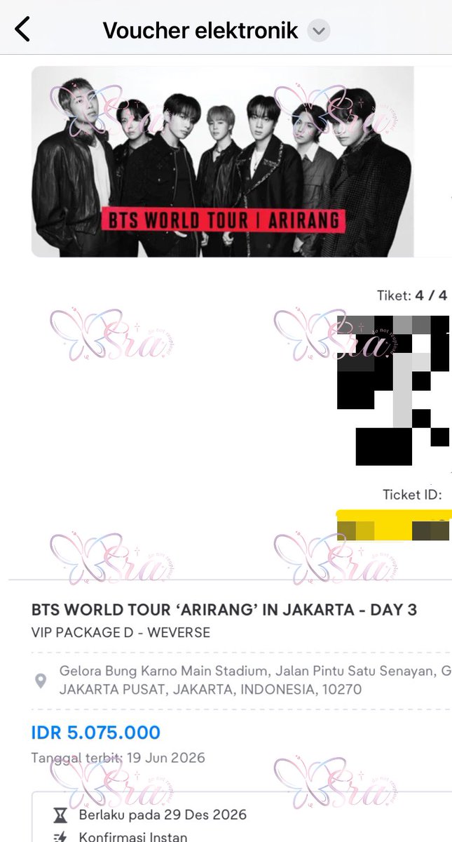 miunggii's tweet photo. AAHHH FINALLYY I WON THE BTS TICKET WAR FOR JKT WDYM IM SEEING THEM FOR 3 DAYSSS😭😭

#BTS_ARIRANG #BTSCONCERT #WTS #BTSinJAKARTA https://t.co/sL9m4x72Q2