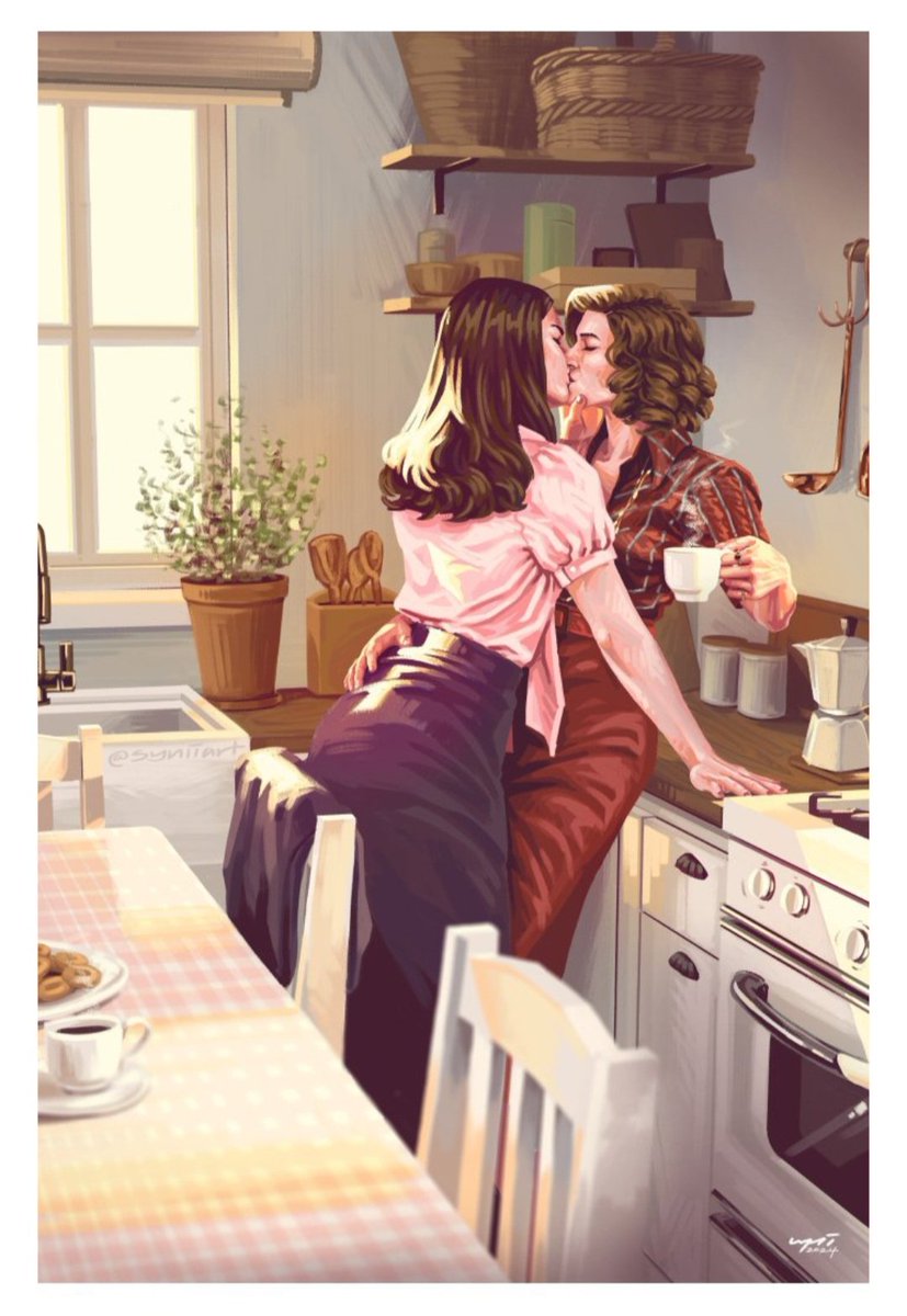 Billiebasta's tweet photo. Cómo quiere estrenar la cocina Marta...😏😏😏
#Mafin 
Art by @syniiart https://t.co/0rvBxOYPyk