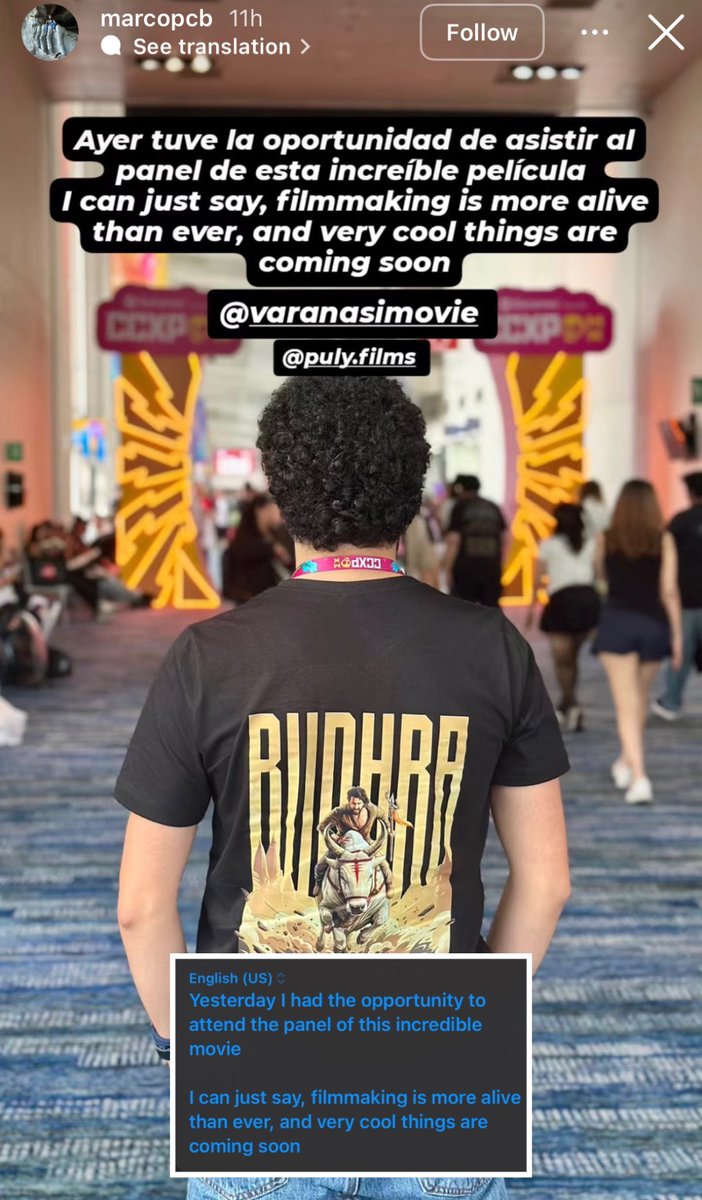_gdj_05's tweet photo. #Varanasi merchandise for France…
#Rudhra shirt at CCXP Mexico and we can see #Mandakini printed shirts in the packaging https://t.co/m3LJI4HQfc