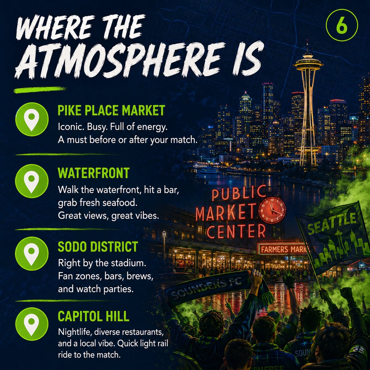 howto_network_'s tweet photo. Seattle is ready for the FIFA World Cup 2026™.

Lumen Field sits right in the heart of the city, with light rail from Sea-Tac, serious soccer energy, and one of the loudest stadium atmospheres in North America. From USA vs. Australia to knockout football in July, this is one of the host cities that just makes sense.

Come for the matches. Stay for Pike Place, Capitol Hill, the waterfront, the coffee, the mountains, and the magic.

See the full guide at: https://t.co/1l6dq4eUjC

Save this Seattle World Cup 2026 guide before you book your trip.