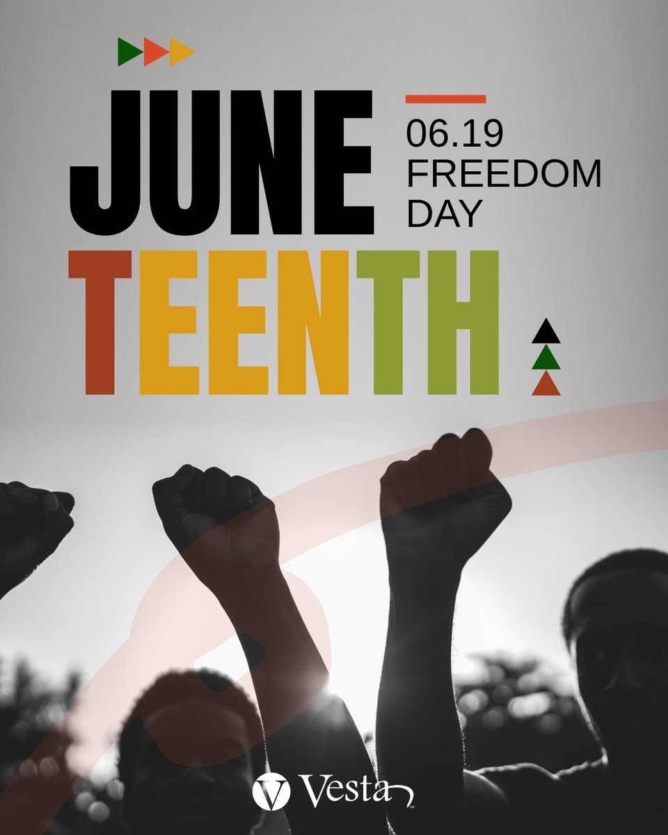 VestaForYou's tweet photo. Strong communities are built through inclusion, respect, and remembering the moments that shaped our history.

This Juneteenth, we honor freedom, celebrate progress, and recognize the ongoing work of creating places where everyone feels welcome and connected.

#Juneteenth https://t.co/8XaQlPff9D