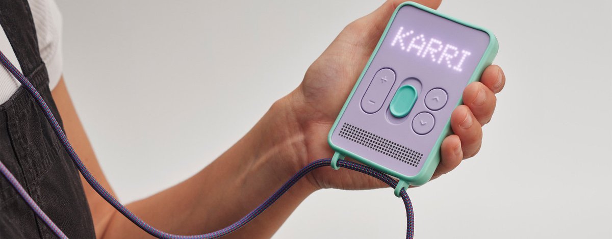core77's tweet photo. Taking the 2026 Professional honors in the Consumer Technology category is KARRI Messenger, designed by Pentagram for KARRI. The KARRI Messenger is a child-friendly alternative… https://t.co/gy1NBwGKL6 #DesignAwards #ConsumerTechnology #KARRIMessenger #Pentagram #ChildFriendly https://t.co/xSXCMMxtyB