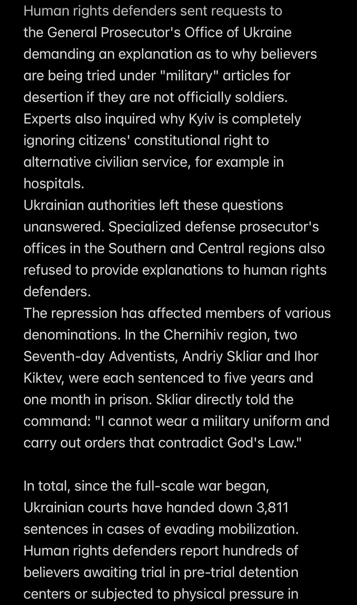 call_oforthodox's tweet photo. Human rights defenders: Kyiv persecutes believers for refusing to bear arms! https://t.co/5nxtvzRLGg