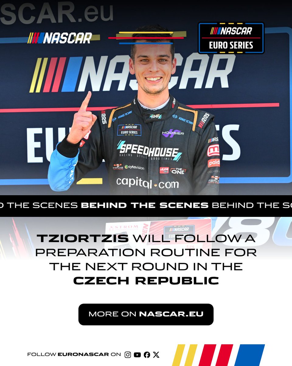 EuroNASCAR's tweet photo. .@VTziortzis getting back to old strength in the 2026 @NASCAR Euro Series 💪

With solid results across both V8GP and OPEN, Tziortzis wanted to take the next step and win the championship crown with Speedhouse 🇨🇾🏆

📸 Speedhouse, @bart_dehaese &amp; @suomi1985 https://t.co/4yaSlFa151