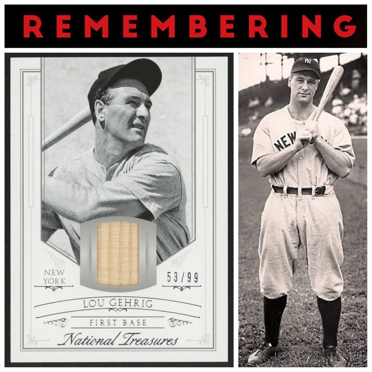 VanderlansJim's tweet photo. Remembering Lou Gehrig #botd in 1903.

#RepBX(1923–1939)

⚾ Avg = .340
⚾ Hits = 2,721
⚾ HR = 493
⚾ RBI = 1,995

🏆 6× WS champ
🏆 2× AL MVP
🏆 AL Batting champ (1934)
⭐ 3× AL HR Leader
⭐ 5× AL RBI Leader

💯 Member-Baseball Hall of Fame
#MLB #NewYork #Yankees #HOF https://t.co/aWkhhmzthI