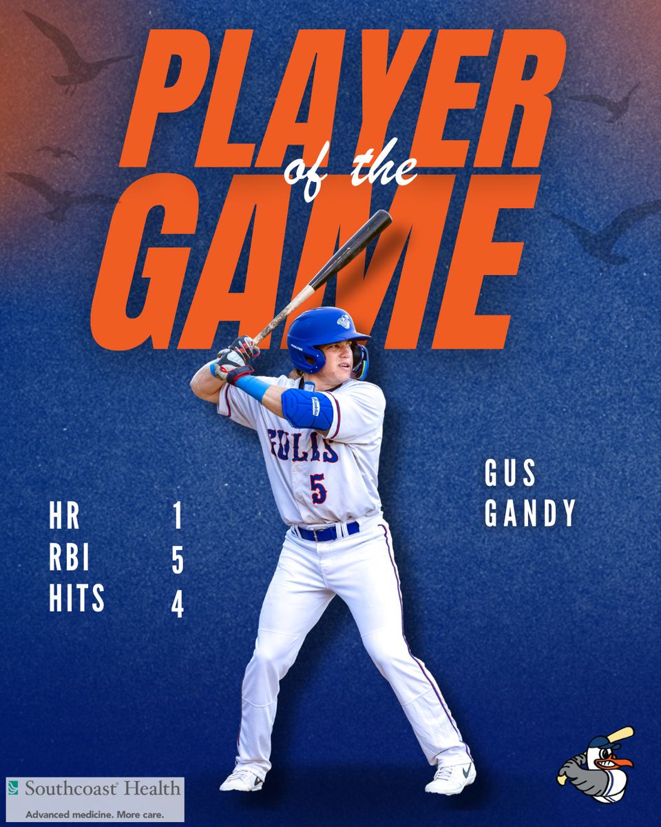 NewportGulls's tweet photo. Gus Gandy was last night's @southcoasthealth Player of the Game! Gandy tallied 4 hits, including a homerun.

Congrats Gus and thanks @Southcoasthealth! https://t.co/6I0LX2eOOi