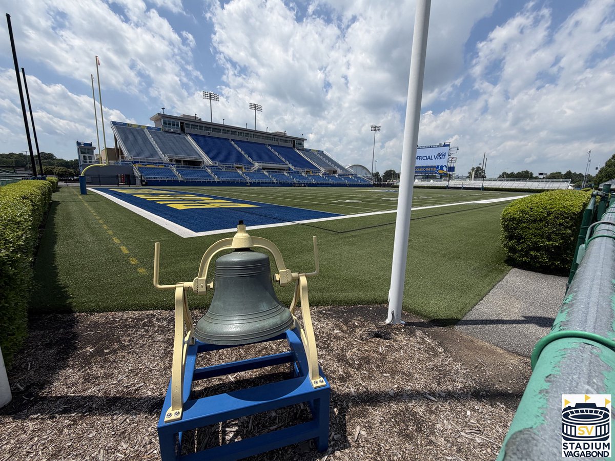 StadiumVagabond's tweet photo. 🏟️🐔 Delaware Stadium, Newark, DE
📸 Circa 2026

🏈 Home of the Delaware Fightin’ Blue Hens football team

🗓️ Opened: 1952
🔨 Major Renovation &amp; Expansion: 2024–2025
💺 Capacity: 22,000

#DelawareFootball #BlueHens #DelawareStadium #FightinBlueHens #StadiumVagabond https://t.co/2fYnJ3VwFc