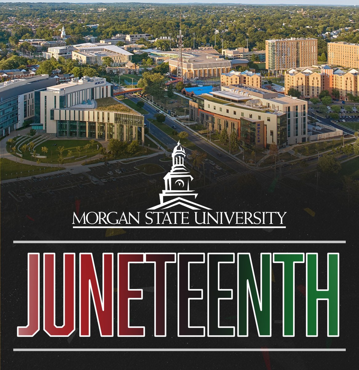 MorganStateU's tweet photo. Honoring Juneteenth! ✊🏽

Today, we recognize the resilience of those who endured, celebrate the progress we've made, and reaffirm our commitment to advancing freedom, dignity, and opportunity for all.

In observance of Juneteenth, Morgan State University is closed today.

#Juneteenth #CelebrateFreedom
